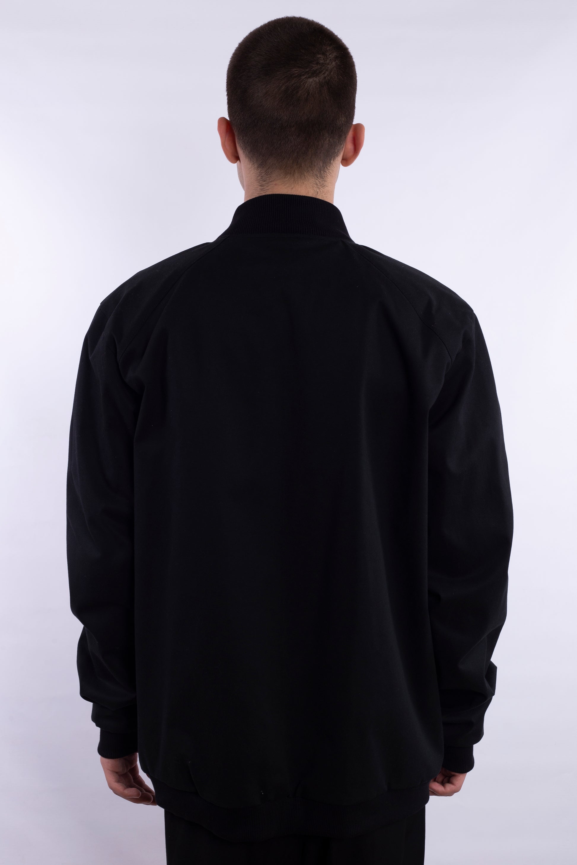 Boomber Jacket With Cross Zipper & Logo