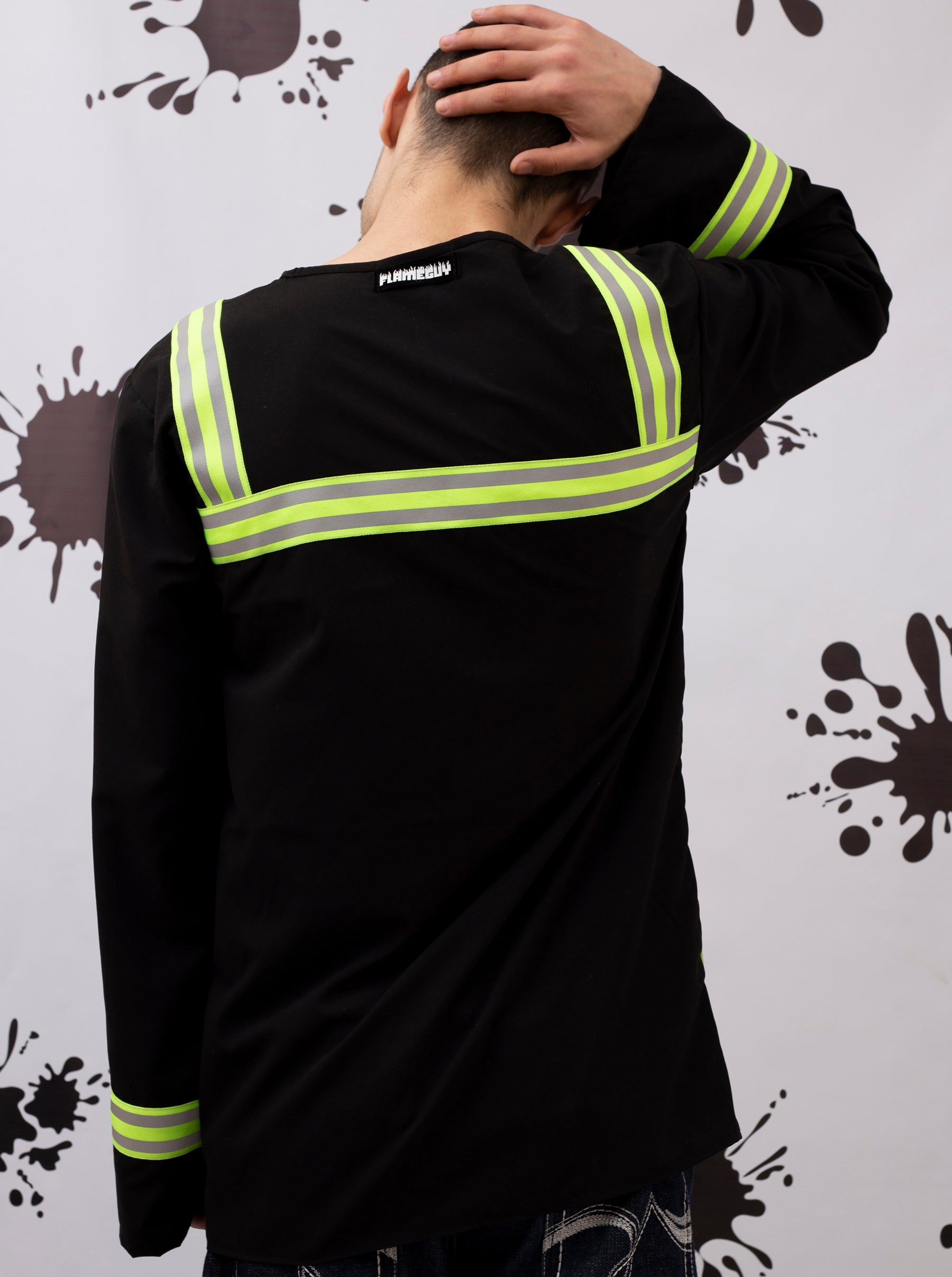 Black TShirt With Neon Details