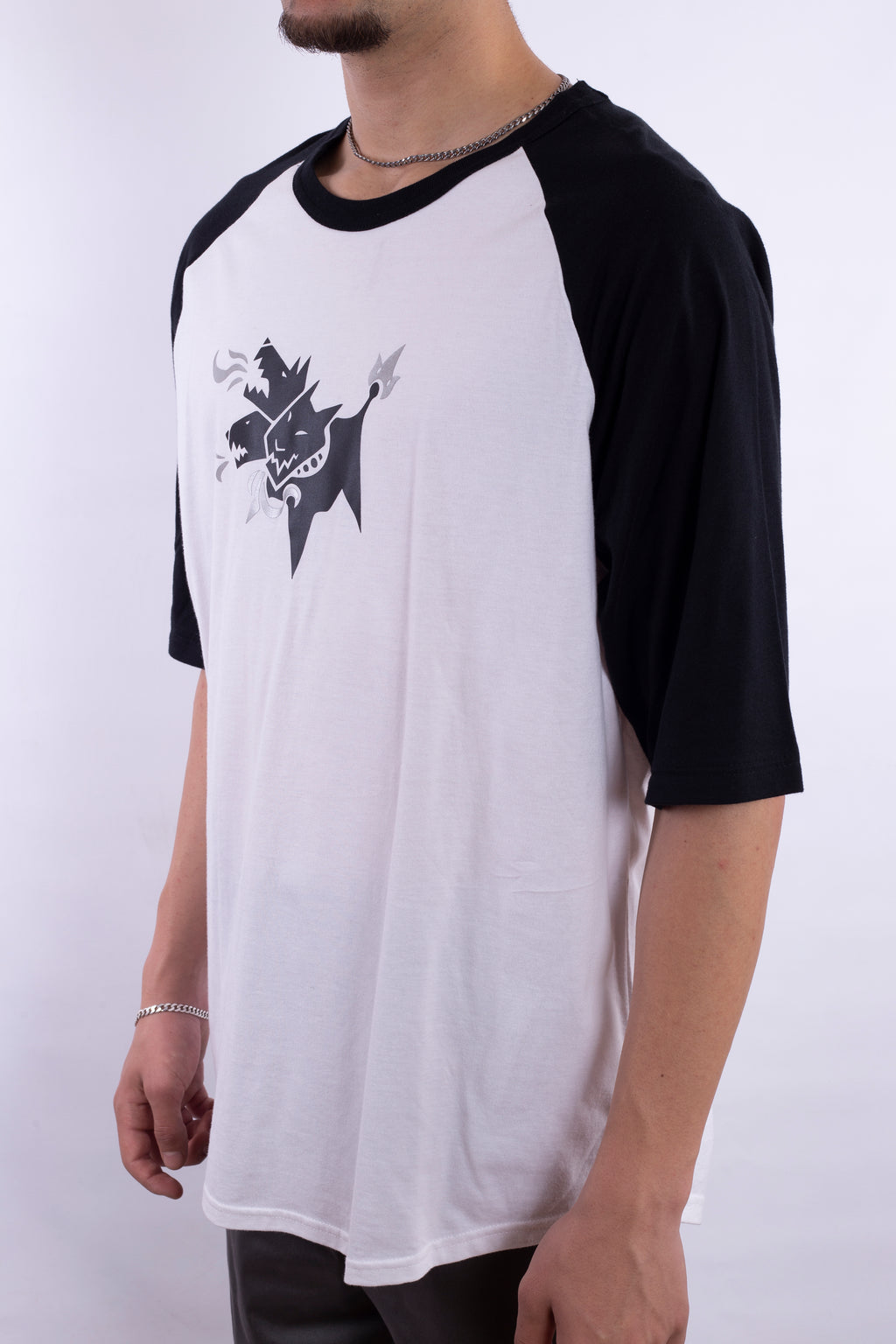 BW Tee With Reflective Triple Head Dog