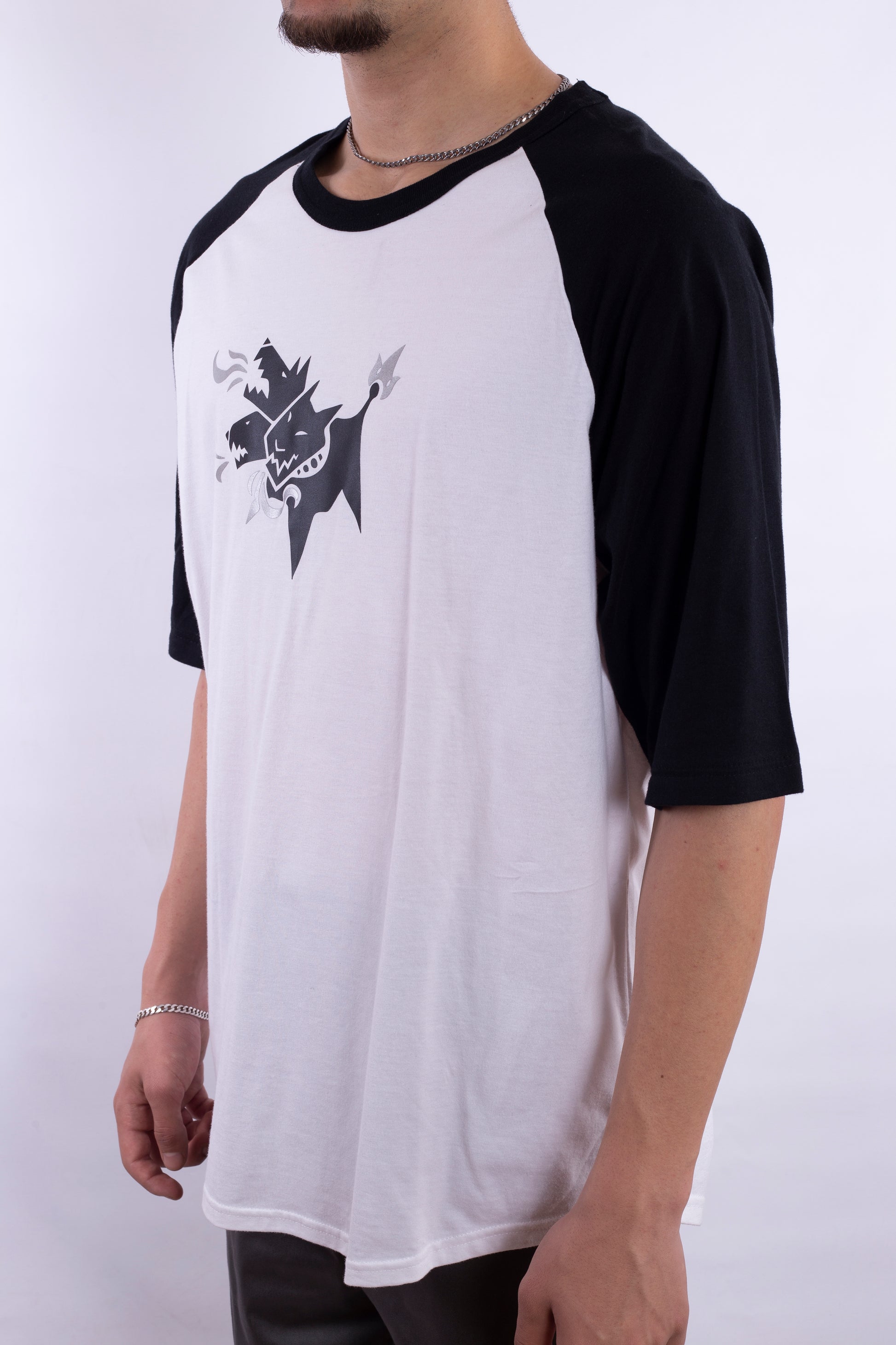 BW Tee With Reflective Triple Head Dog