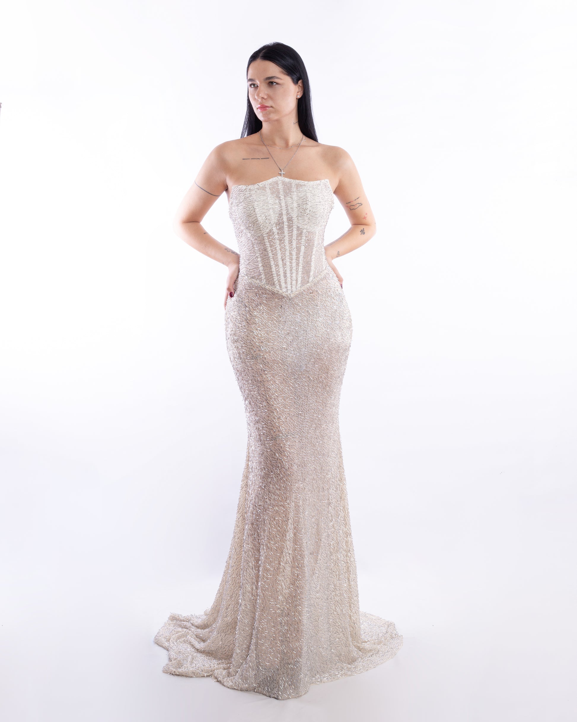 Crystalline Corseted Mermaid Dress
