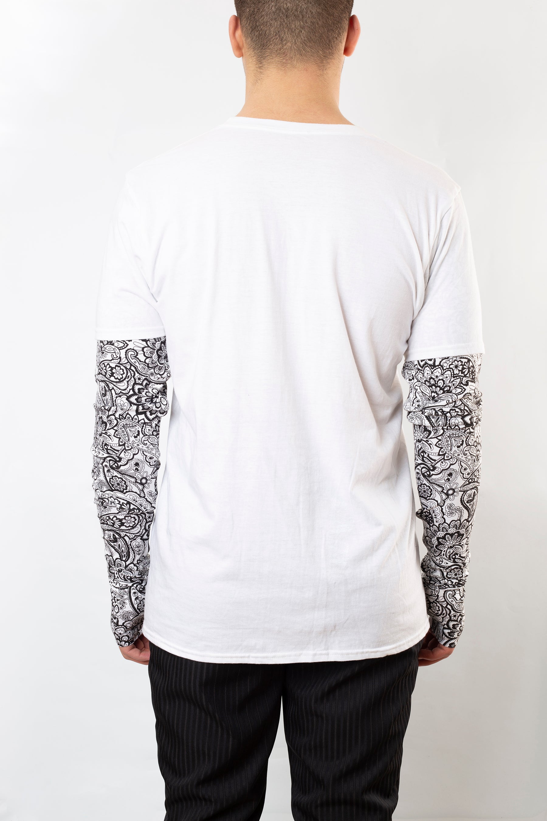 Whitr Tee With BW Sleeves
