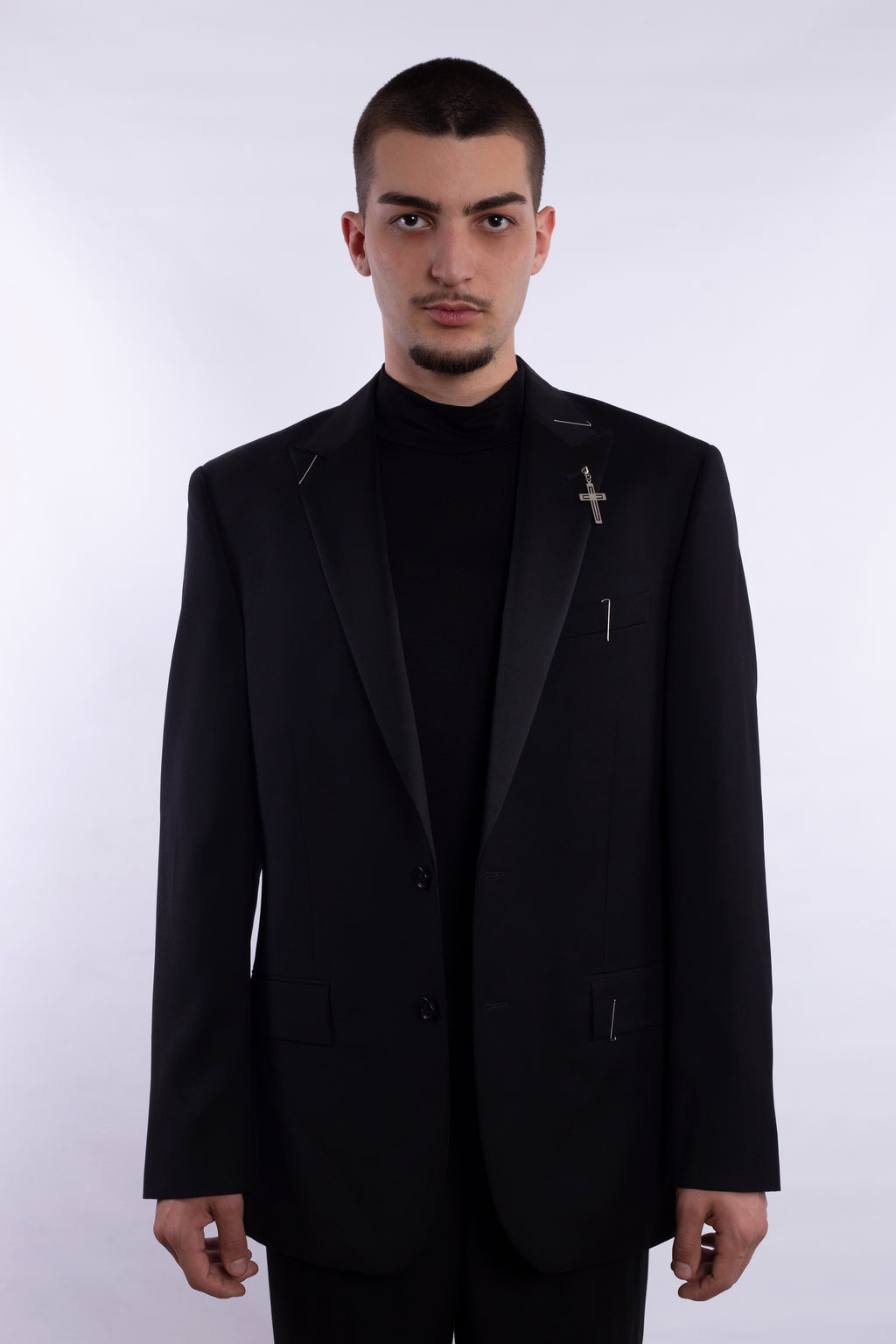 Suit With Cross & Metalic Detail