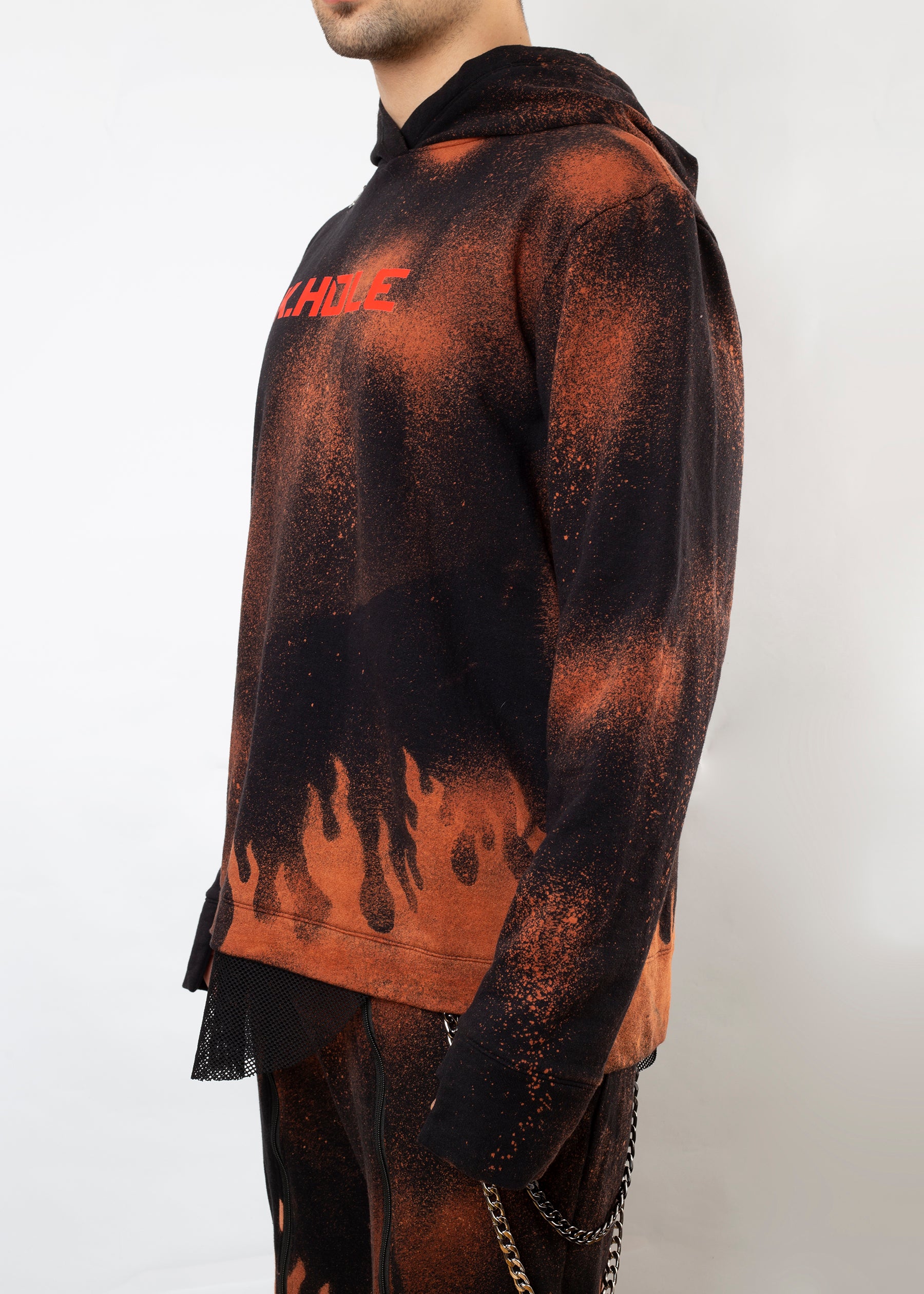 K.Hole Hoodie With Flame