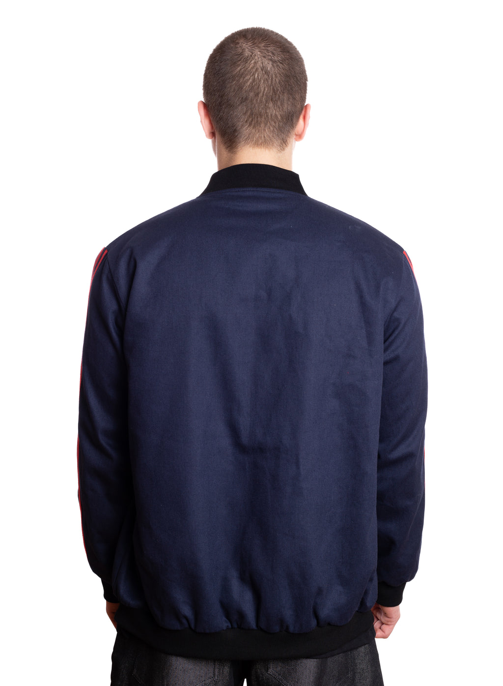 Tri-Color Midnight Navy Bomber Jacket (Unisex)