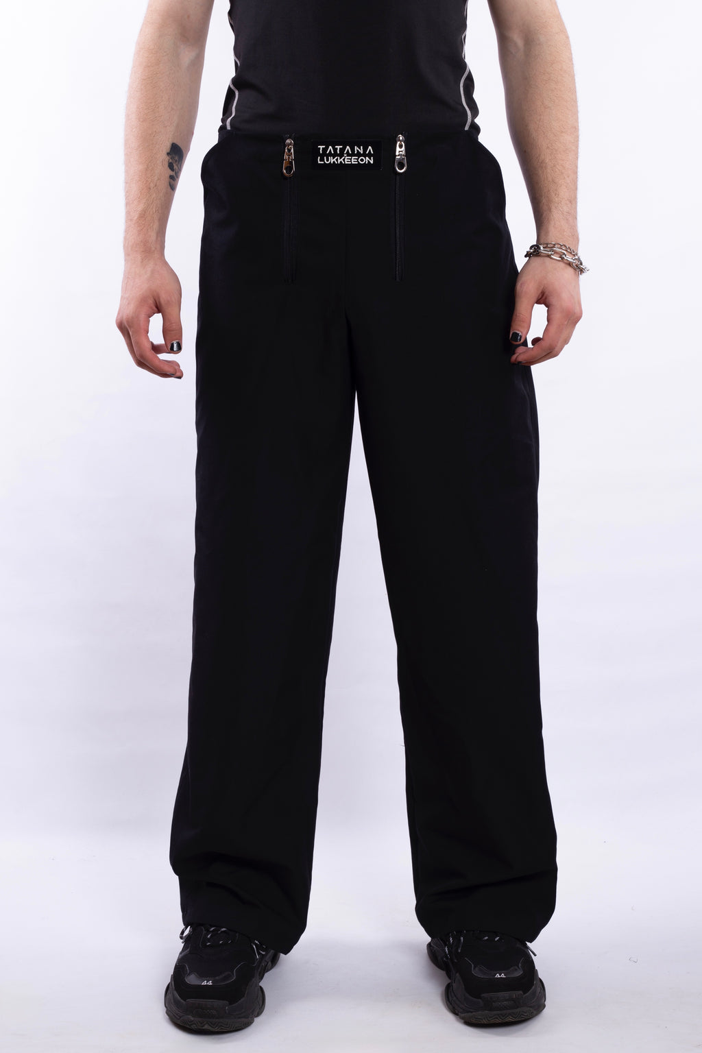 Black Pants L14 With Zippers