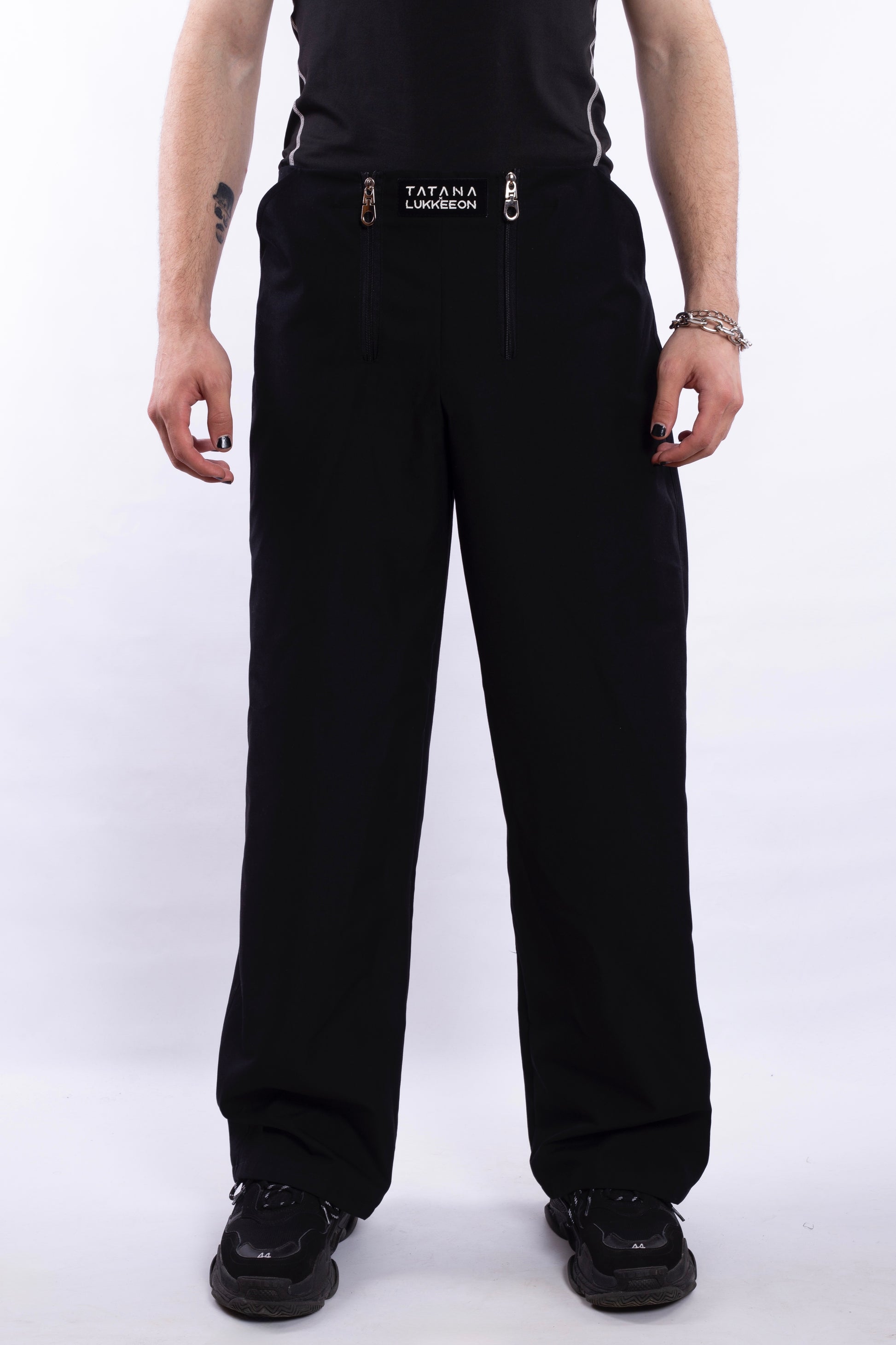 Black Pants L14 With Zippers