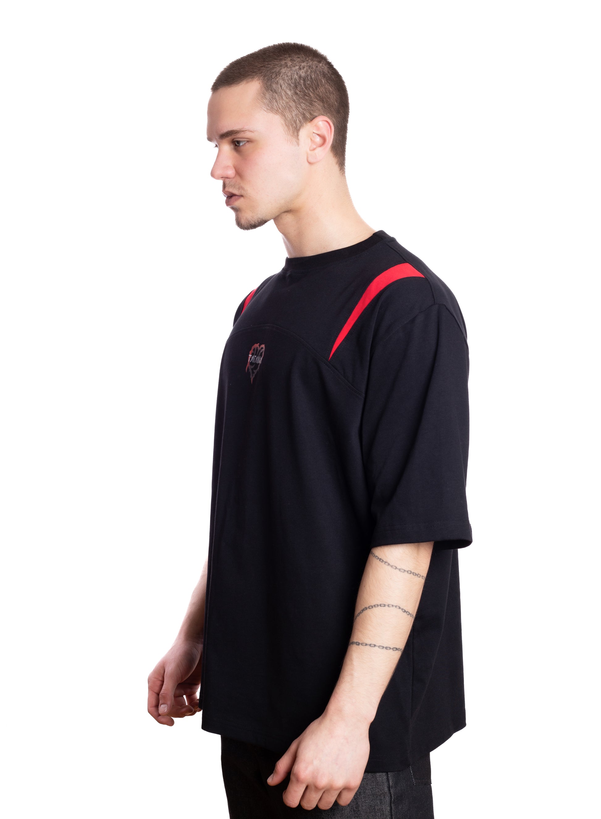 T-Shirt With Red Panels