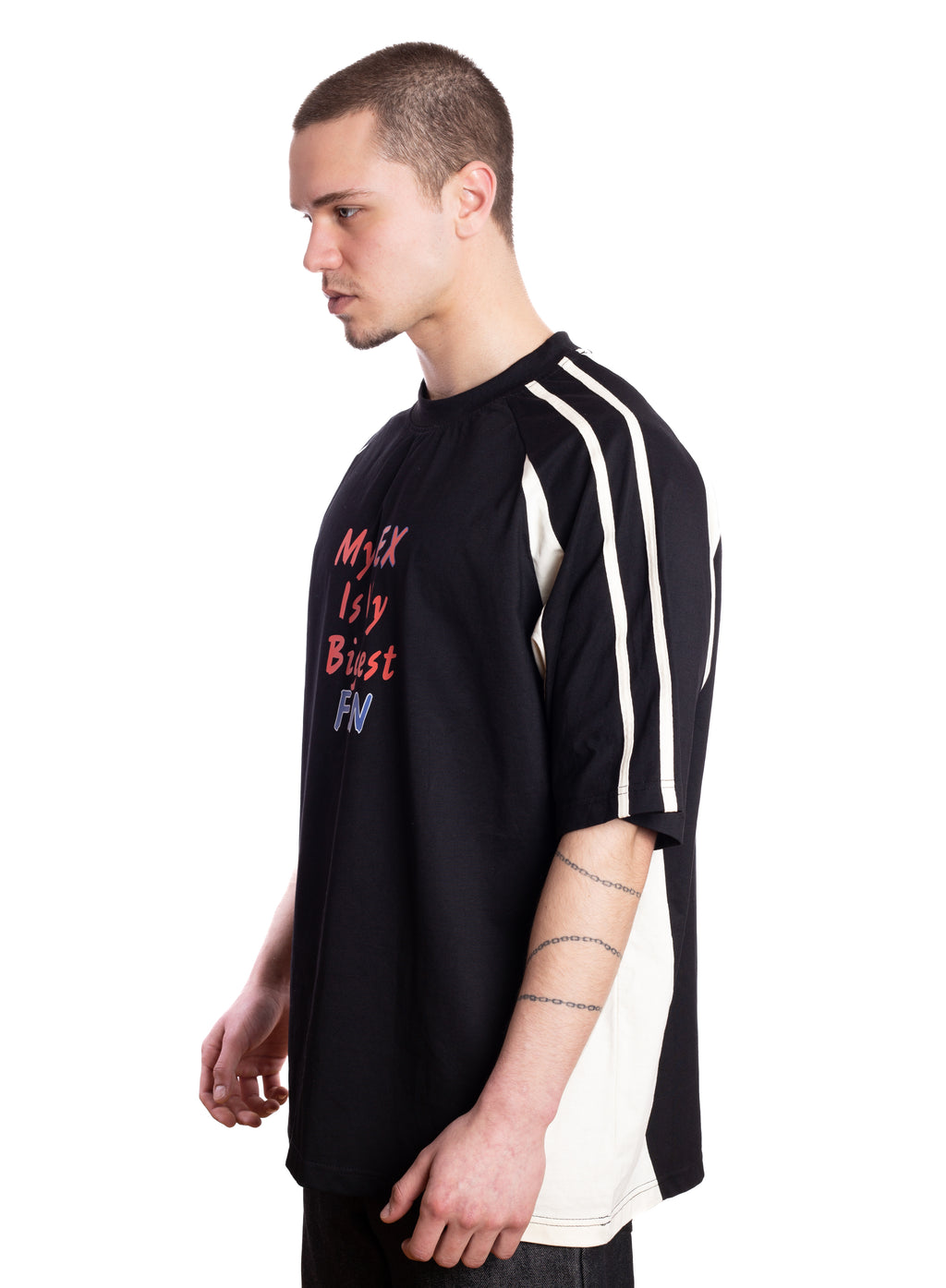 Oversized Black T-Shirt “My Ex Is My Biggest Fan”