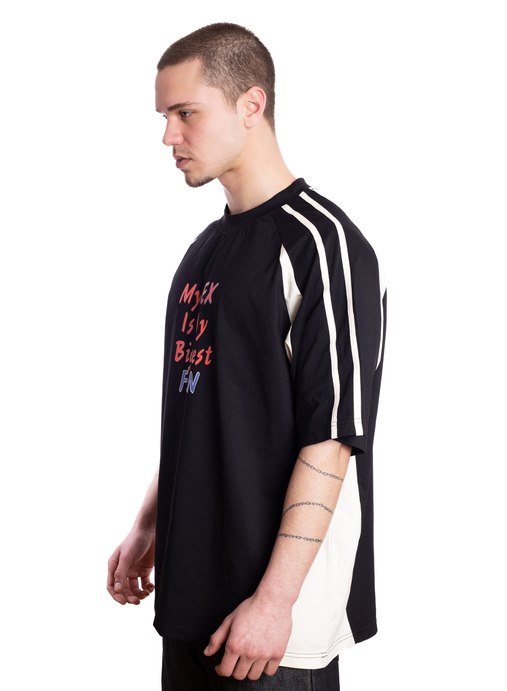 Oversized Black T-Shirt “My Ex Is My Biggest Fan”