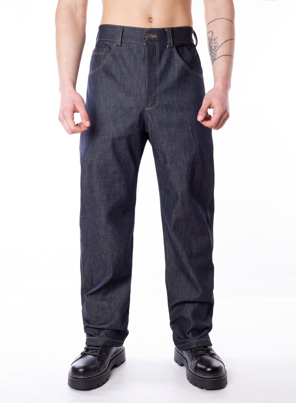 Dark Blue Denim Pants
