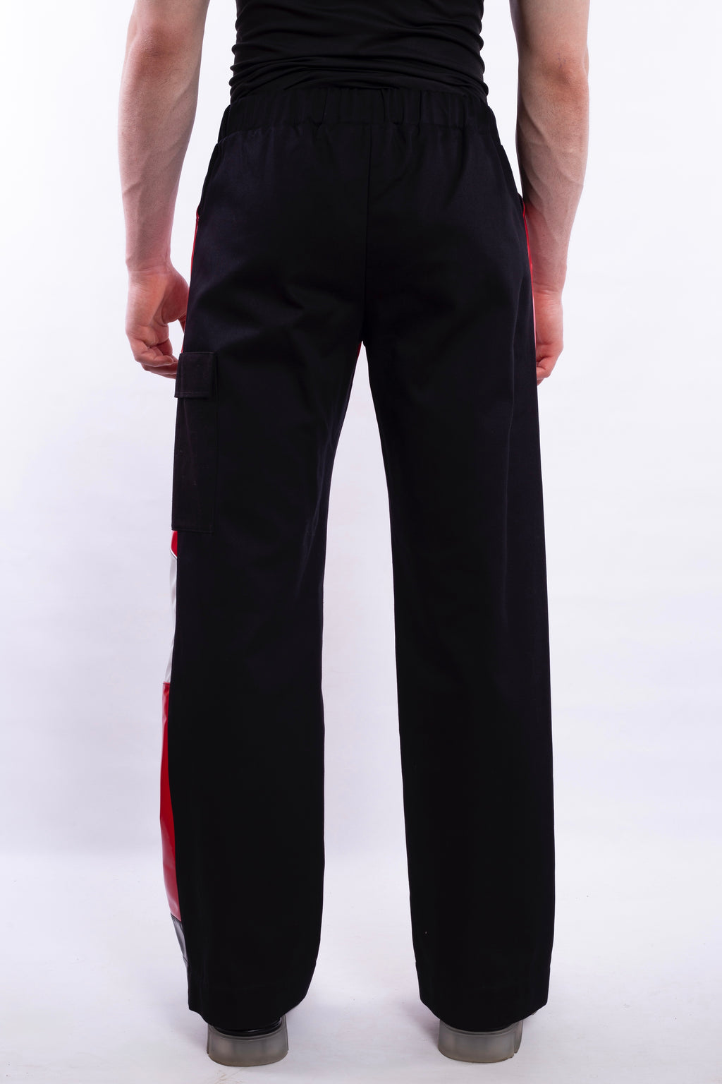 Red PU Leather With BW Details