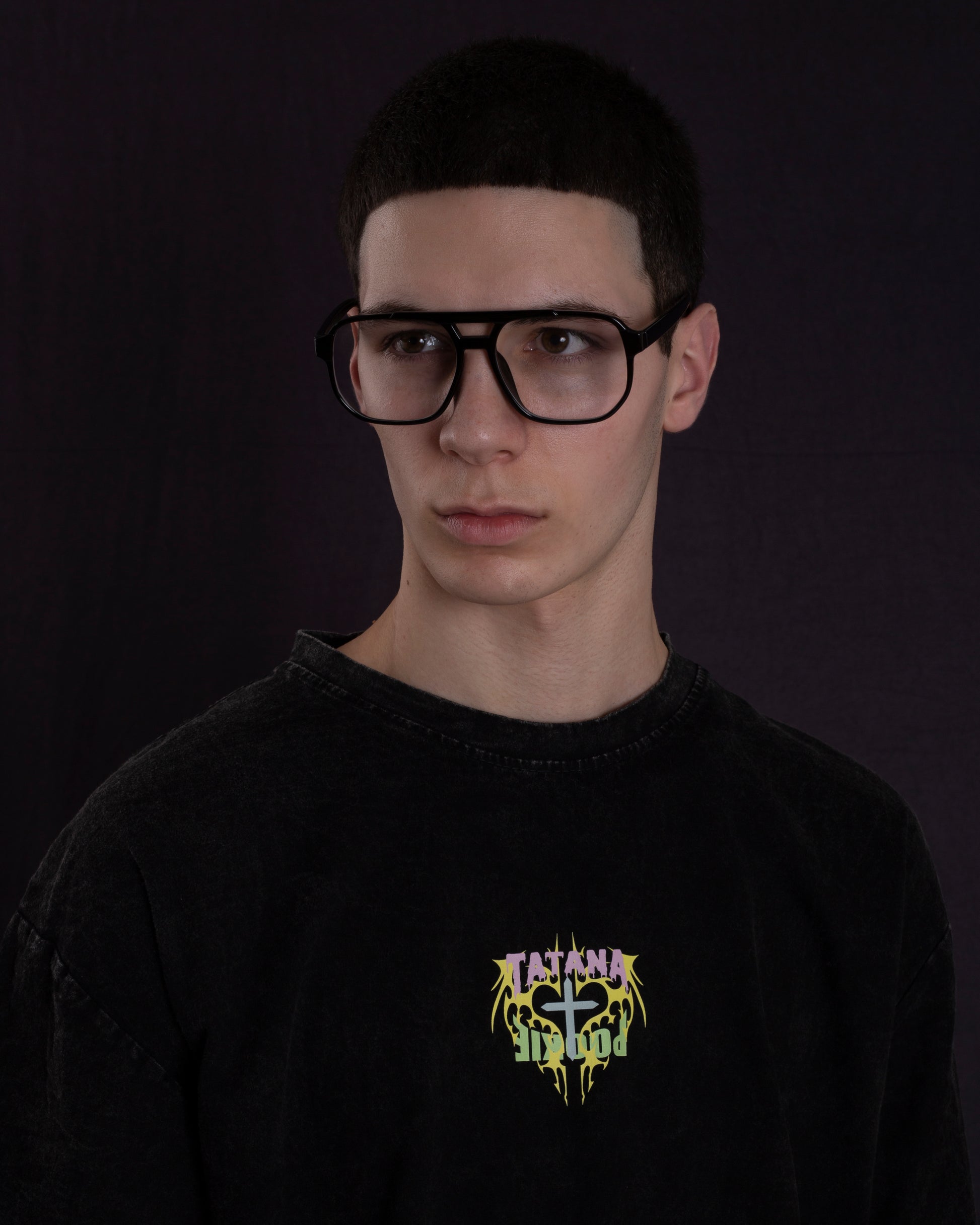 Shaved Tee with Logo