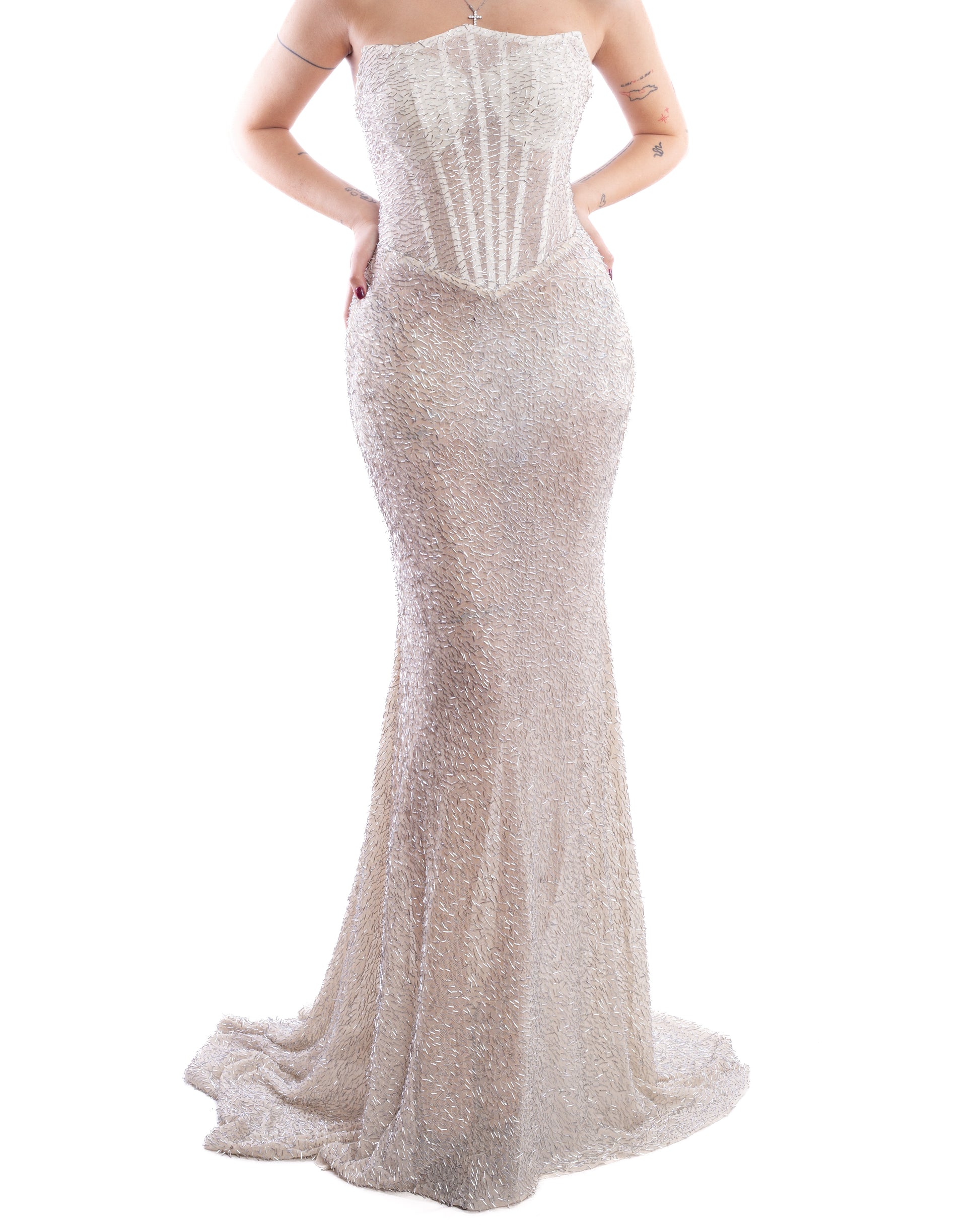 Crystalline Corseted Mermaid Dress