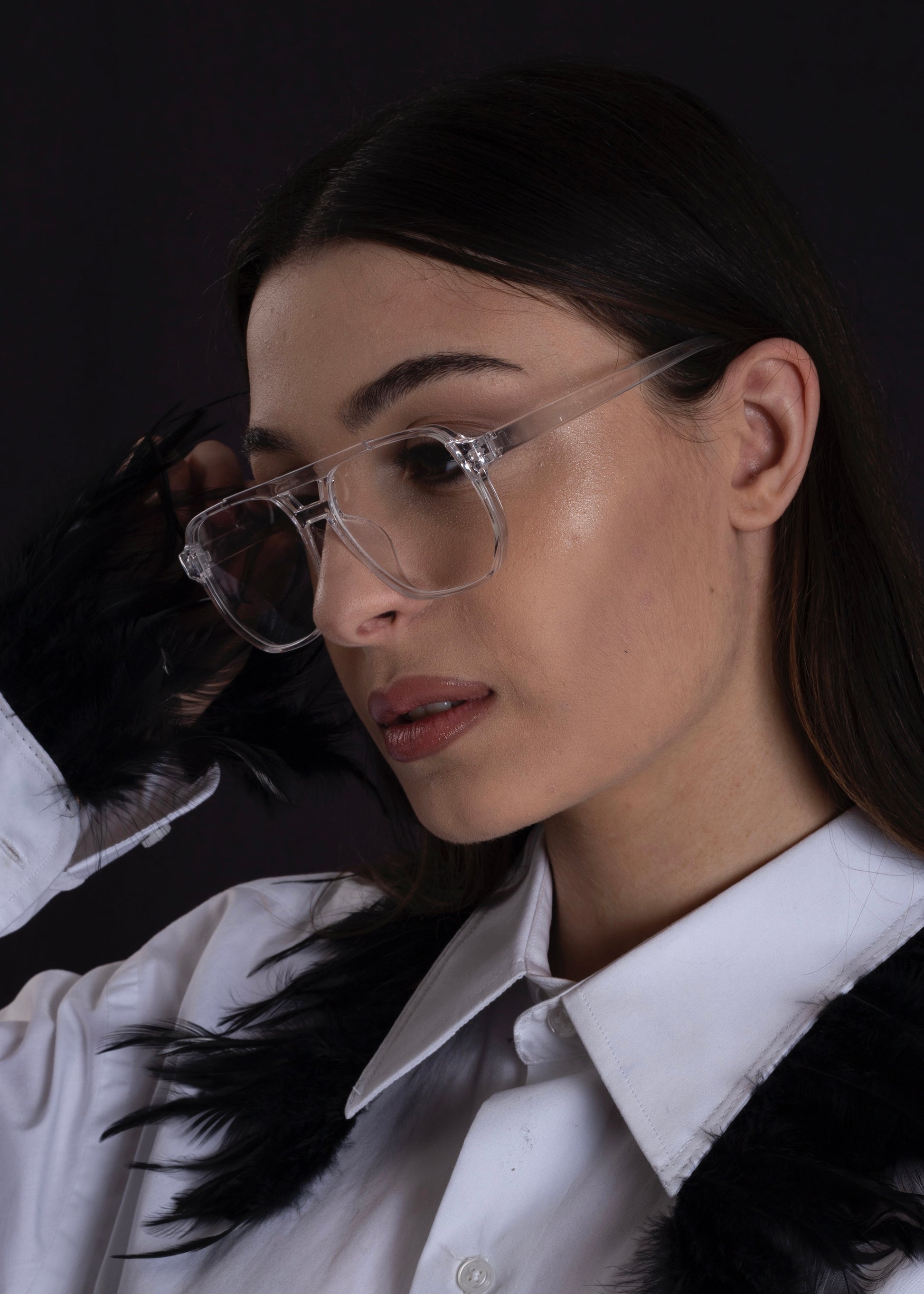 Transparent Retro Sunglasses