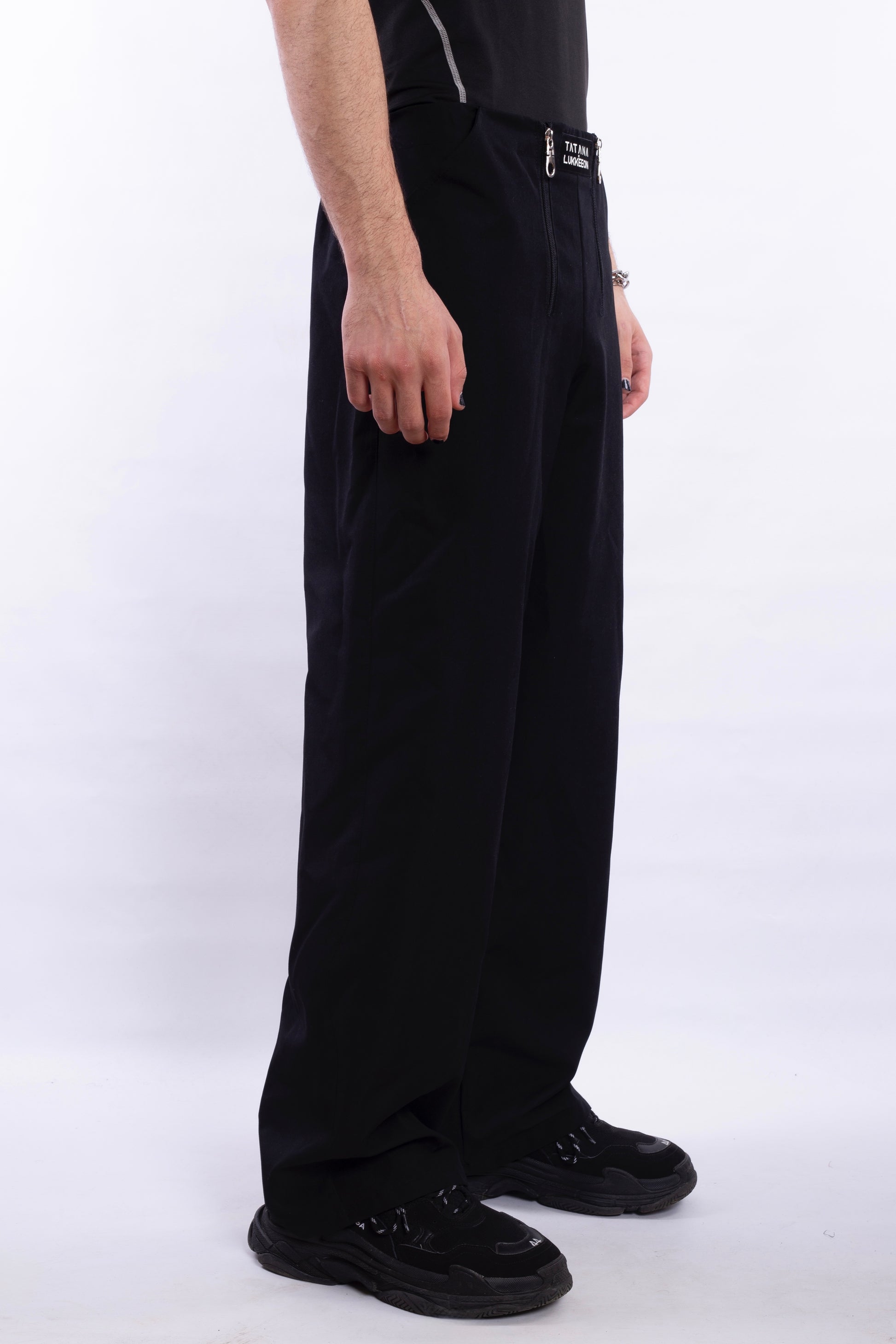 Black Pants L14 With Zippers