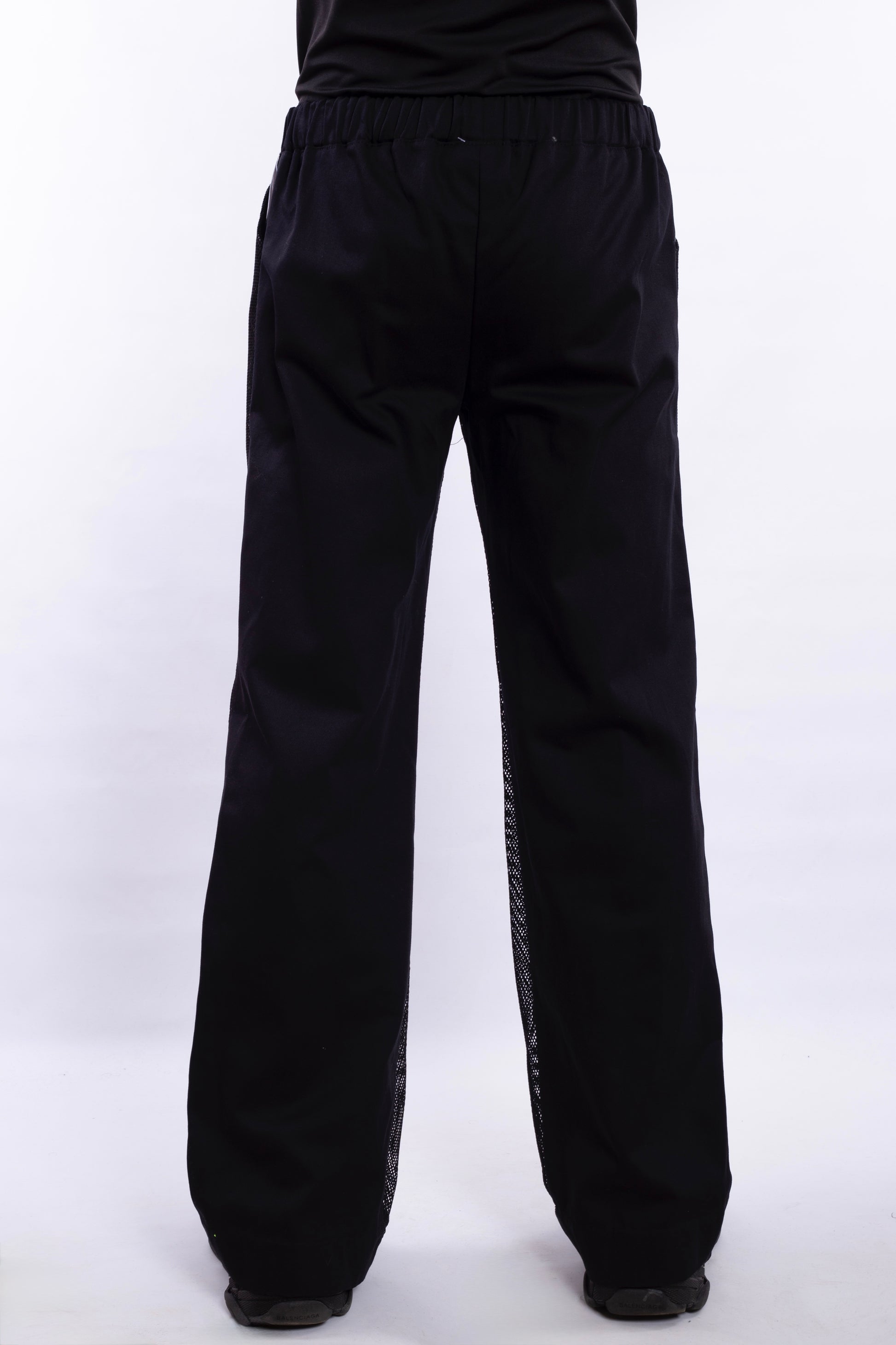 Black Net Pants With Black Back