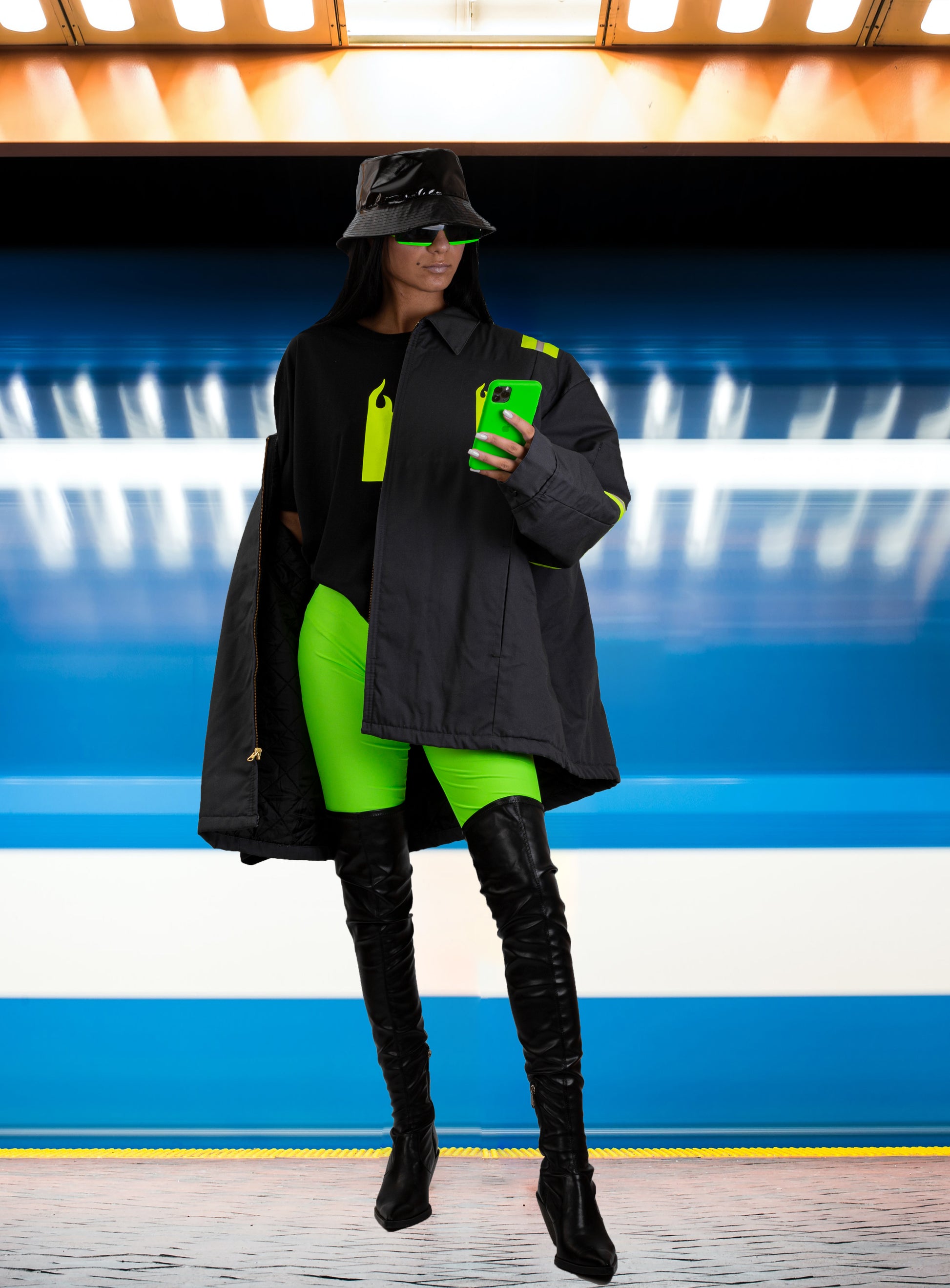 Oversize “F-Police” Jacket