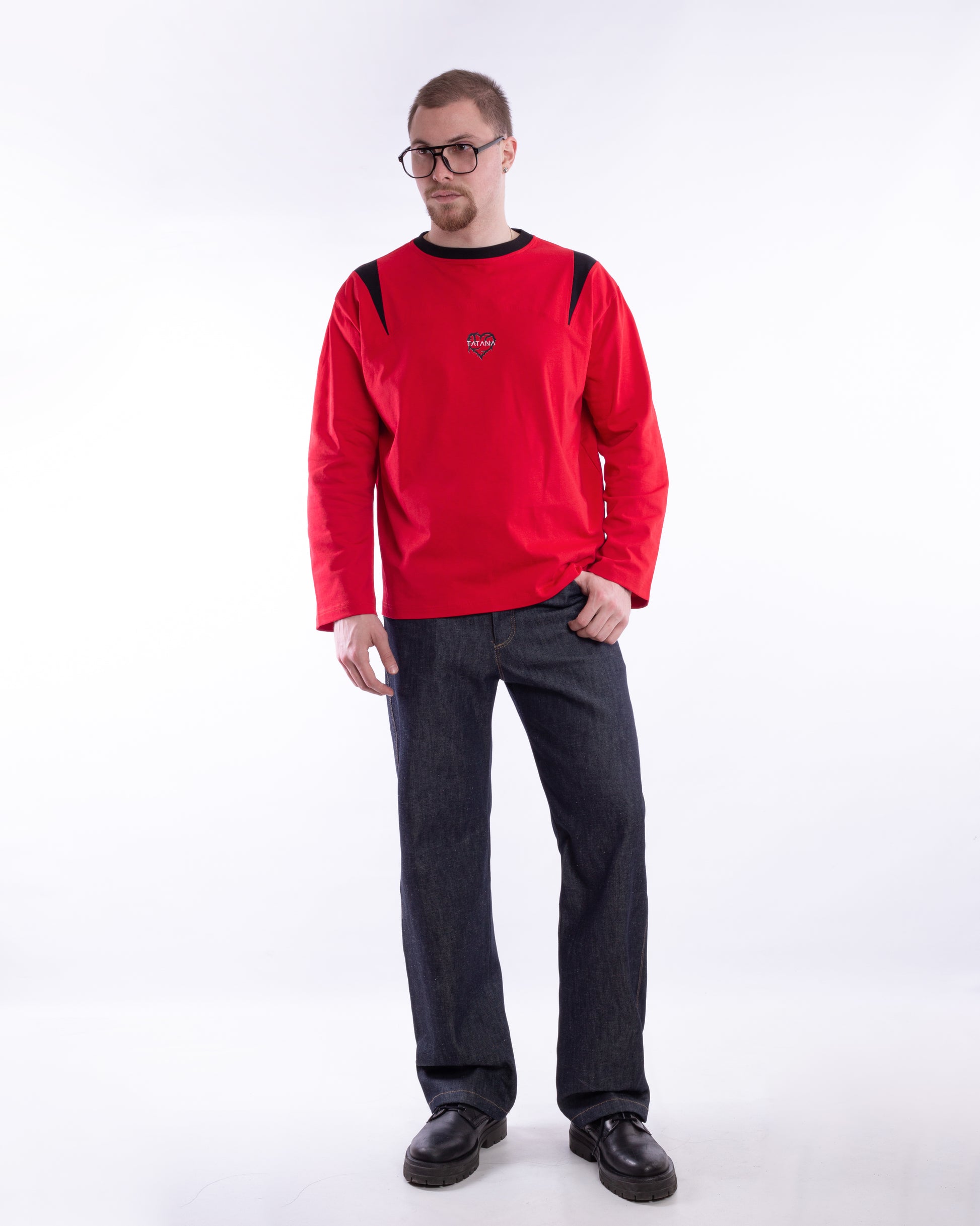 Long-Sleeve Tee With Panels ￼