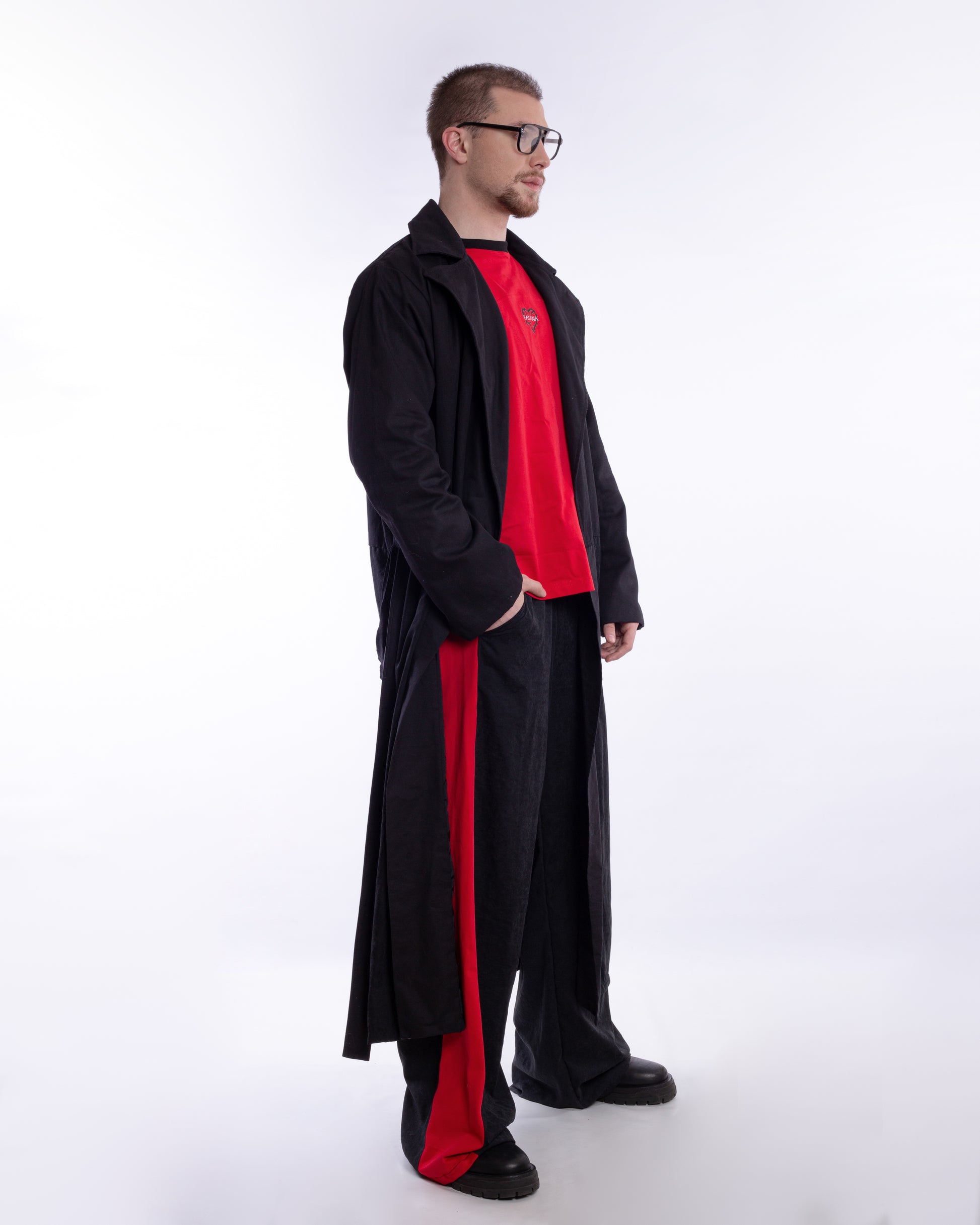 Track Pants With Red Lines