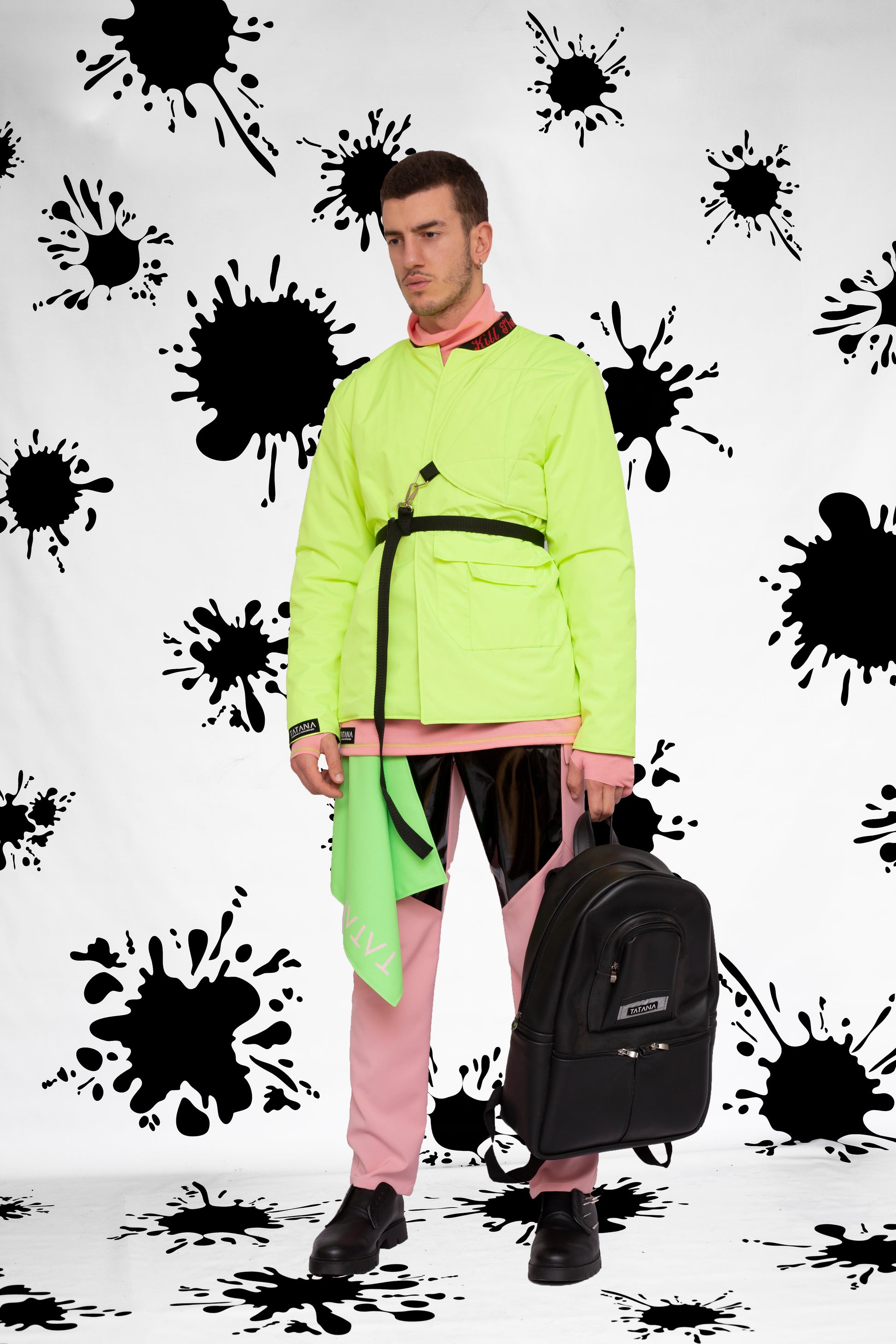 Neon Jacket With Belts