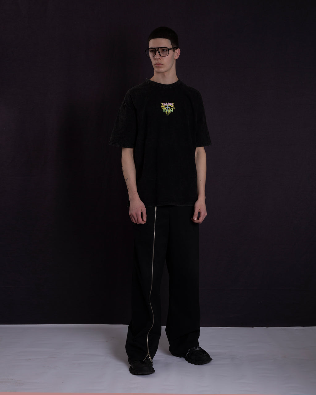 Shaved Tee with Logo