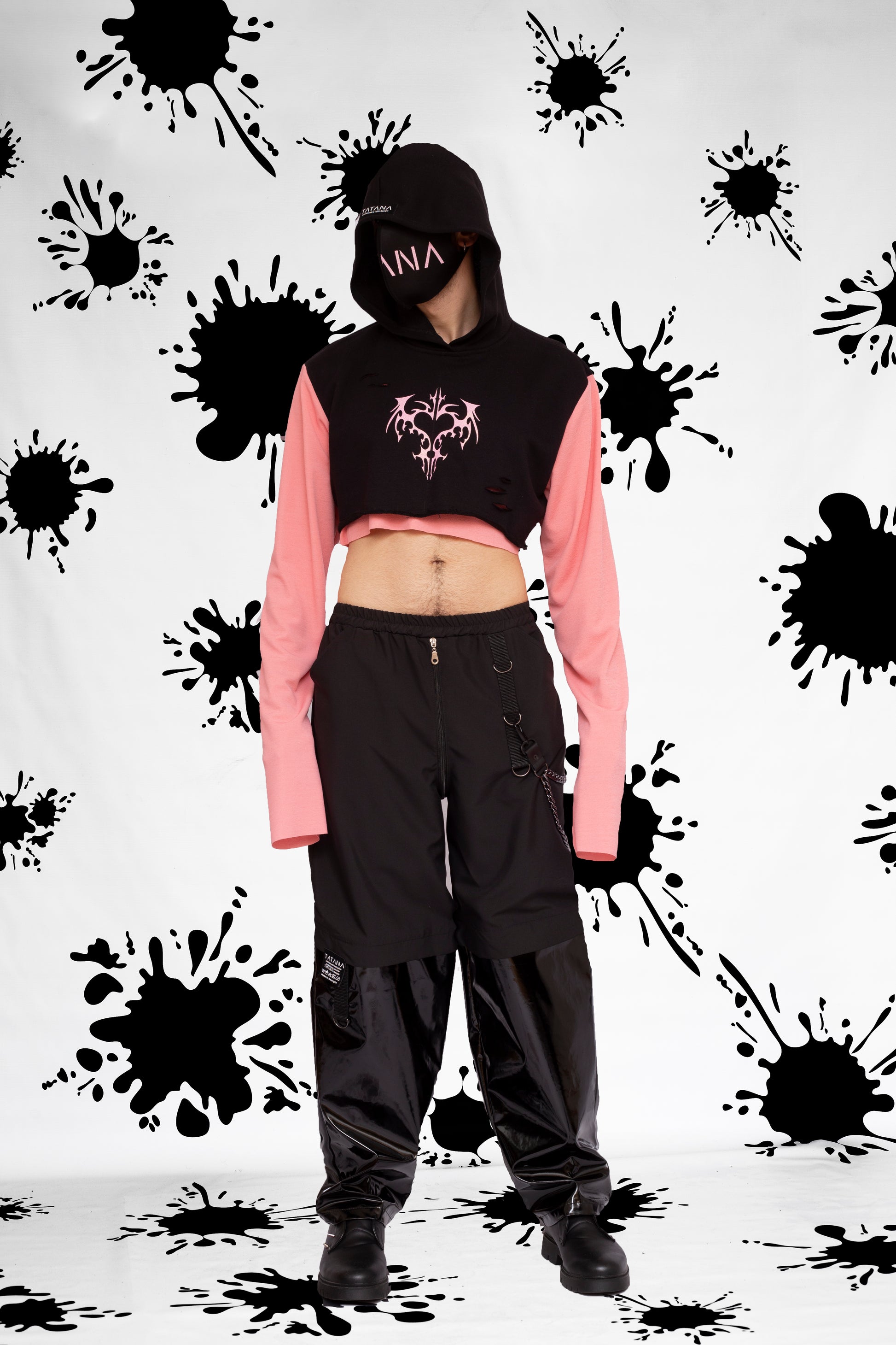 Cropped Unisex Hoodie With Heart