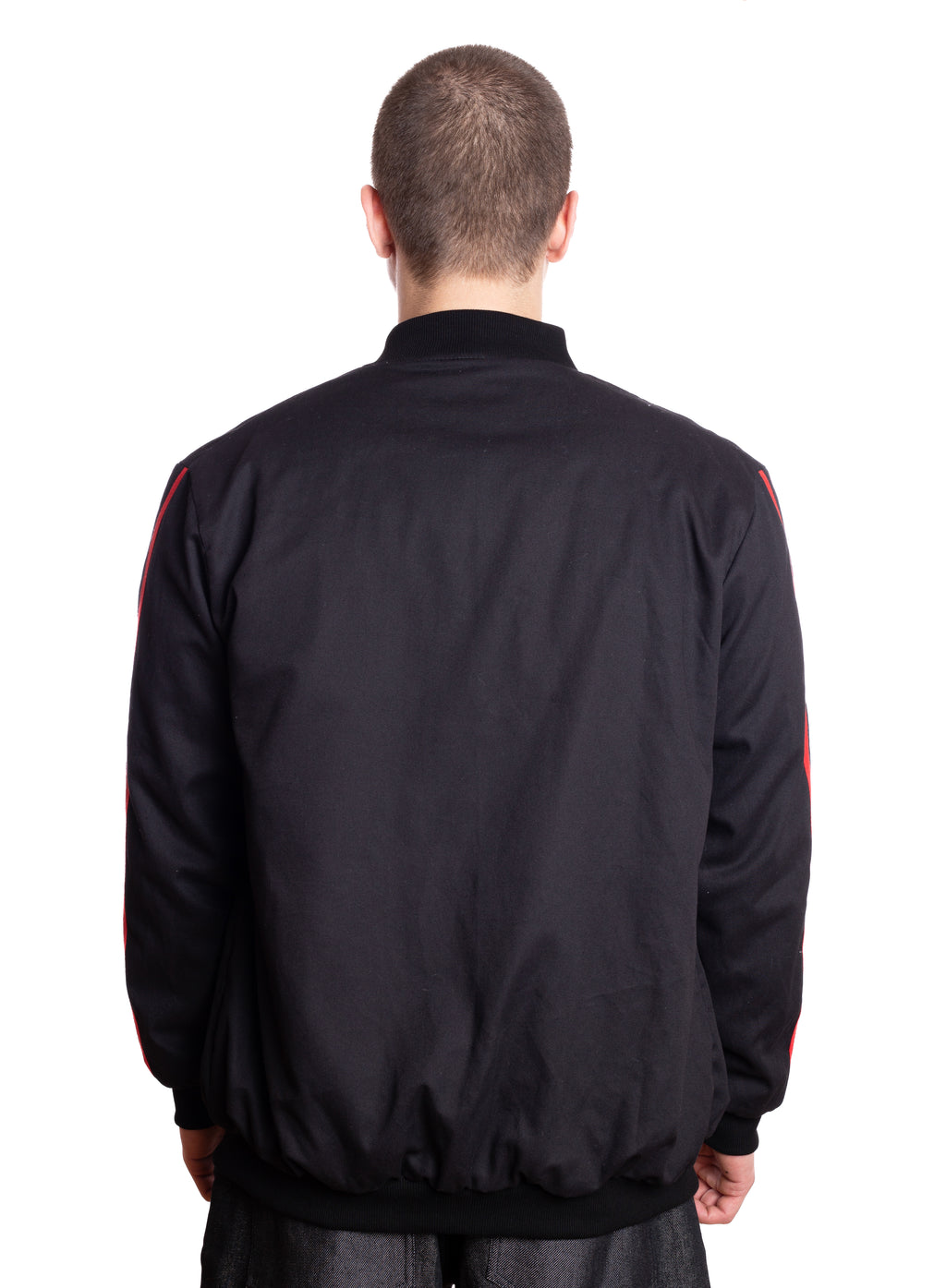 Tri-Color Black Bomber Jacket (Unisex)
