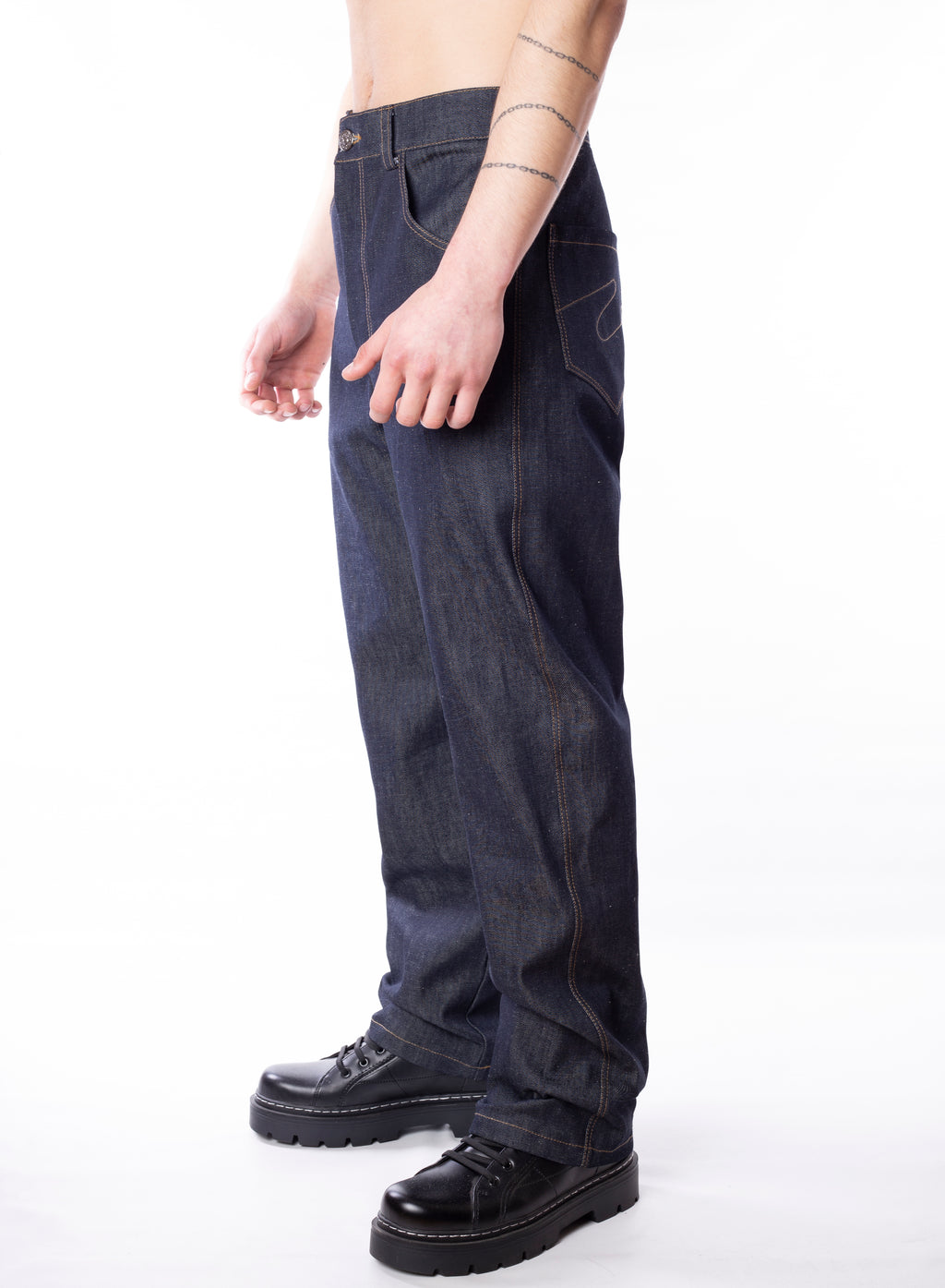 Dark Blue Denim Pants