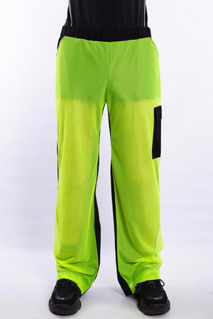 Neon Net Pants With Black Back