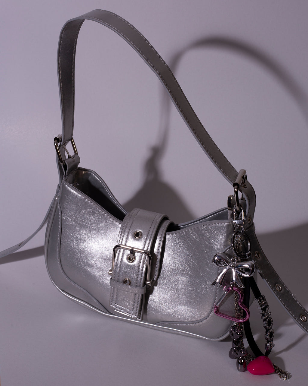 Pookie Keychain Bag (Silver)