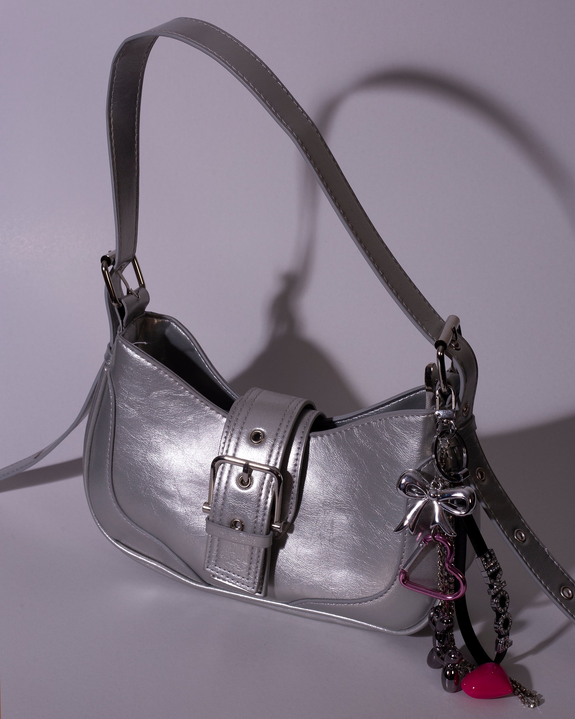 Pookie Keychain Bag (Silver)