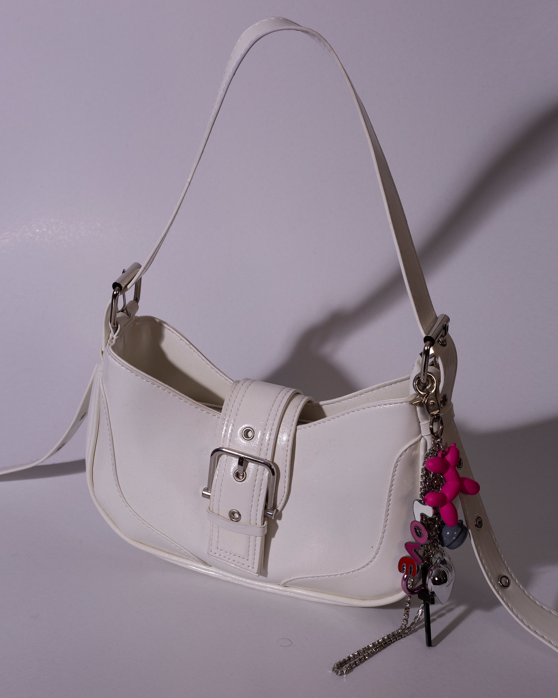 Pookie Keychain Bag (White)