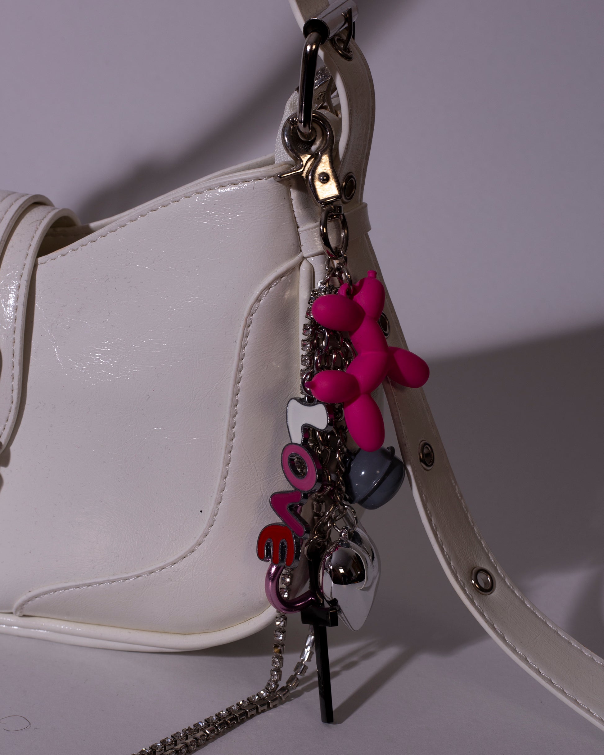 Pookie Keychain Bag (White)